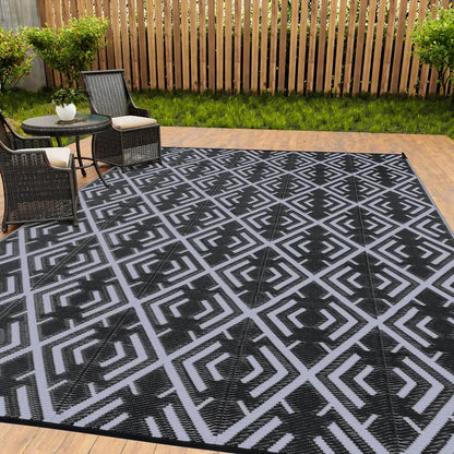 HUGEAR Outdoor Rug Mats, Large Waterproof Outdoor Area Rug