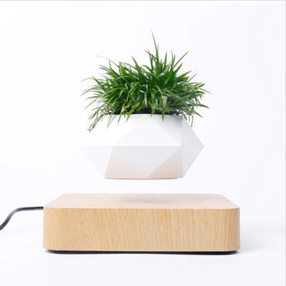 2021 Levitating Air Bonsai Pot Rotation Flower Pot Planters Magnetic Suspension Floating Pot Potted Plant Home Desk Decor