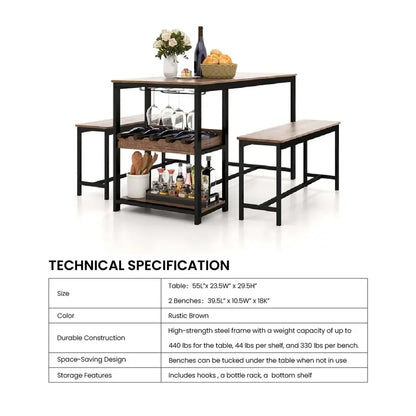 Giantex Dining Table Set, Kitchen Table, Dining Chairs