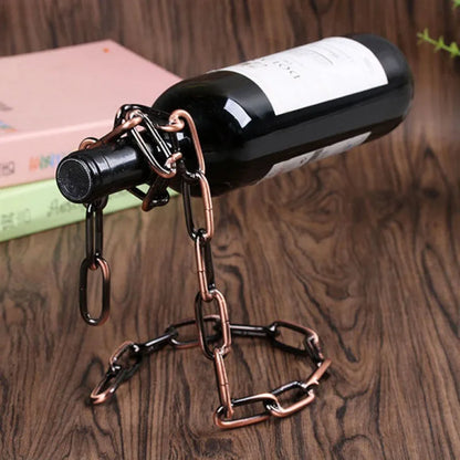 Wine Rack Decoration Suspended Iron Chain Red Wine Rack Living Room Wine Bottle European Restaurant Decoration Shelf Winecabinet