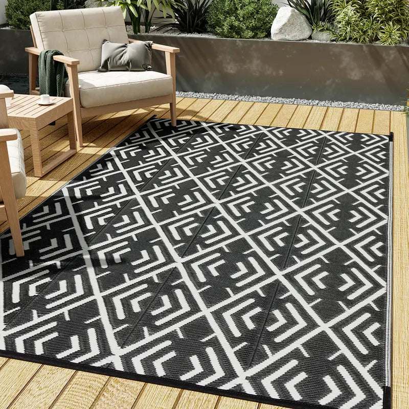 HUGEAR Outdoor Rug Mats, Large Waterproof Outdoor Area Rug