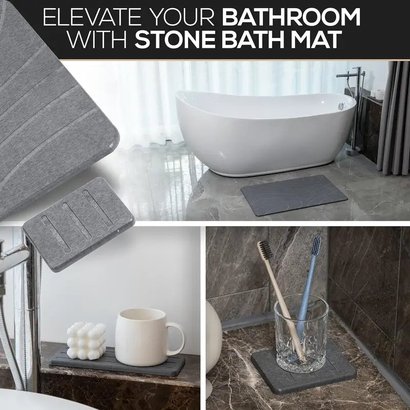 Della Premium Stone Bath Mat