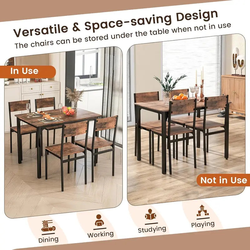 Giantex Dining Table Set, Kitchen Table, Dining Chairs