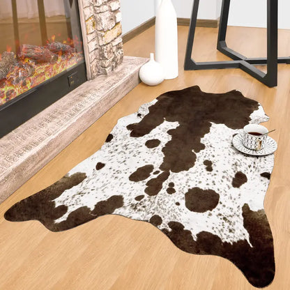 【Mother'S Day Gift】Twinnis Faux Cowhide Rug, Cute Cow Hide Rug for Living Room Bedroom Western Home Decor Faux Fur Cow Print Rugs