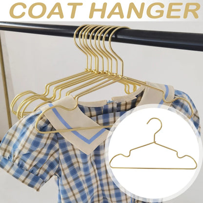 10Pcs Children Clothing Hangers anti Slip Aluminum Alloy Hangers Wardrobe Space Saving Hanger Baby Coat Skirt Dress Drying Rack