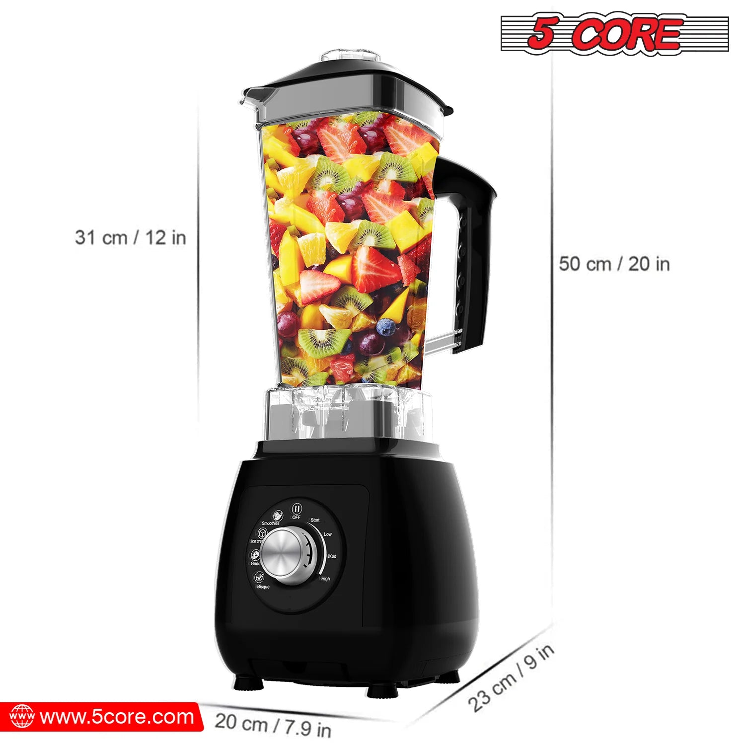 5Core Juicer Blender Machines 2000W High-Speed