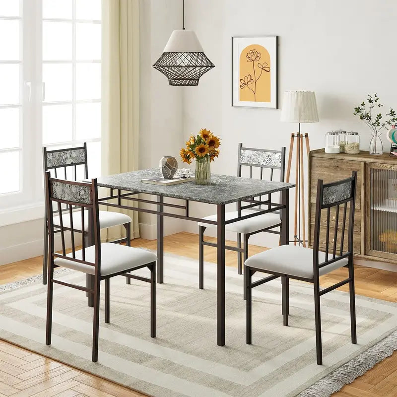 Giantex Dining Table Set, Kitchen Table, Dining Chairs