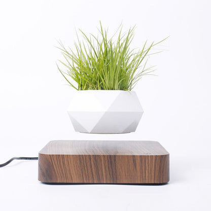 2021 Levitating Air Bonsai Pot Rotation Flower Pot Planters Magnetic Suspension Floating Pot Potted Plant Home Desk Decor