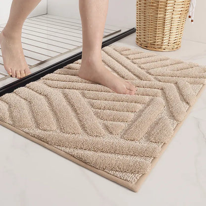 Bathroom Rugs - Water-Absorbent Microfiber Bath Mat