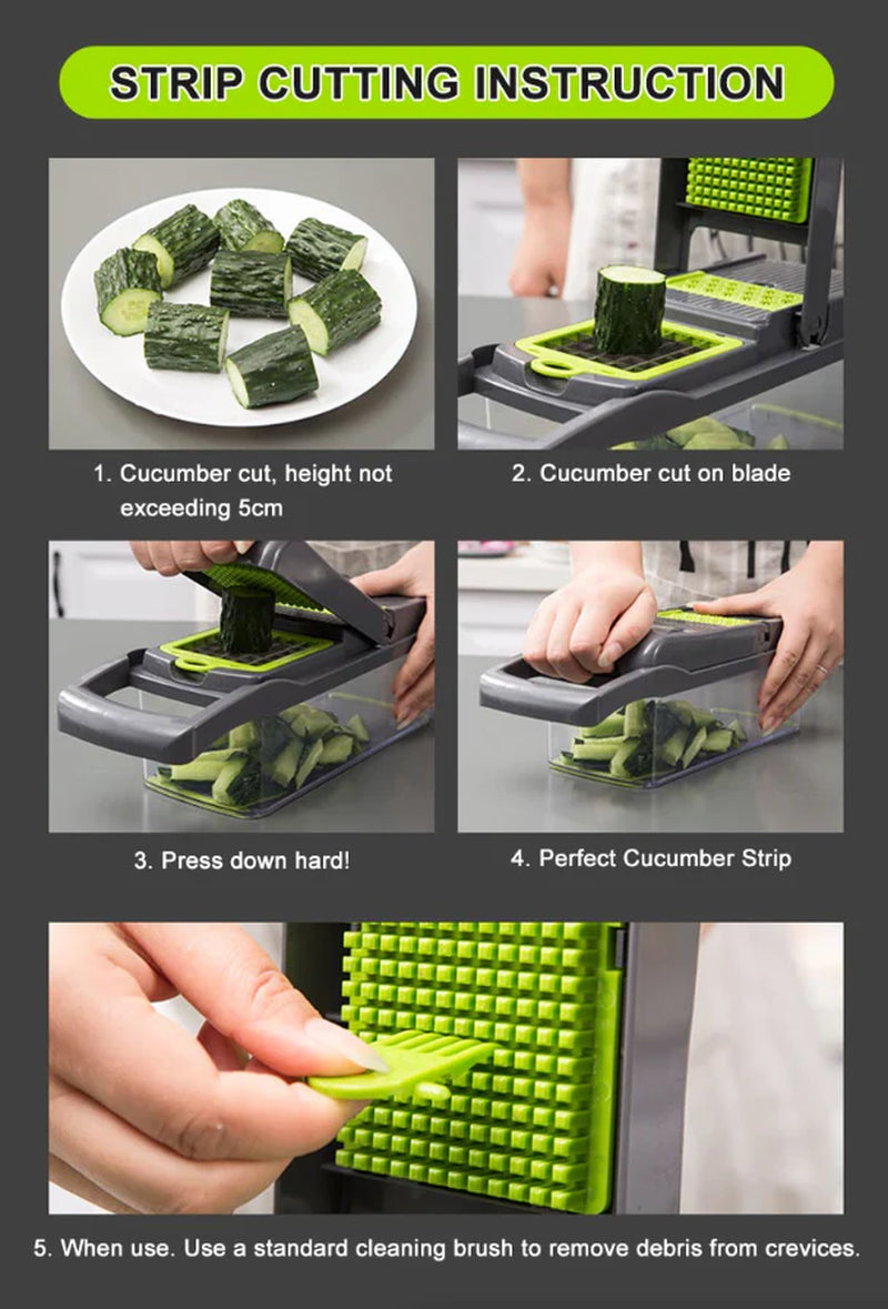 15-In-1 Vegetable Fruit Chopper Cutter