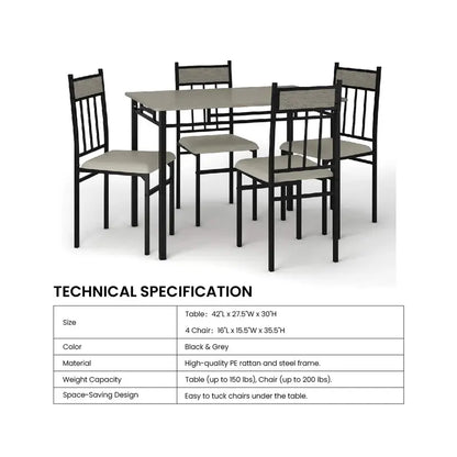 Giantex Dining Table Set, Kitchen Table, Dining Chairs