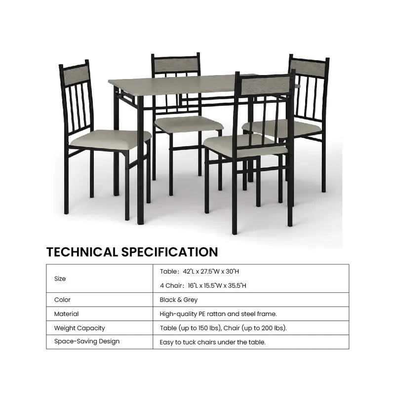 Giantex Dining Table Set, Kitchen Table, Dining Chairs