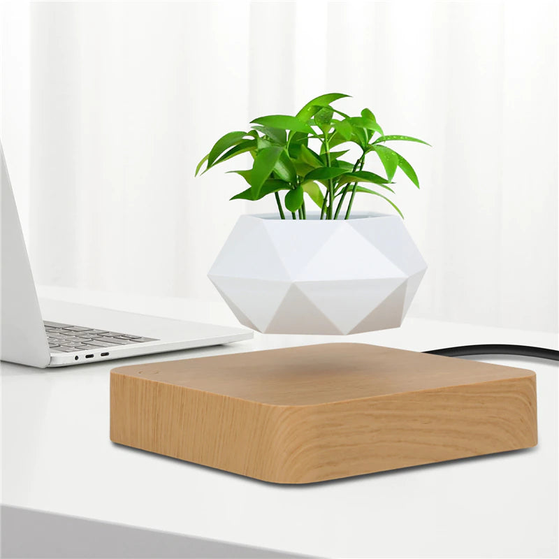 2021 Levitating Air Bonsai Pot Rotation Flower Pot Planters Magnetic Suspension Floating Pot Potted Plant Home Desk Decor