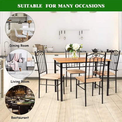 Giantex Dining Table Set, Kitchen Table, Dining Chairs