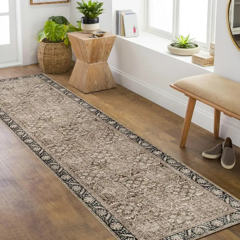 Lahome Vintage Hallway Runner, Kitchen Runner Rugs Non Skid Washable Runners for Hallways with Rubber Backing, Non Slip Runner Rugs for Entryway