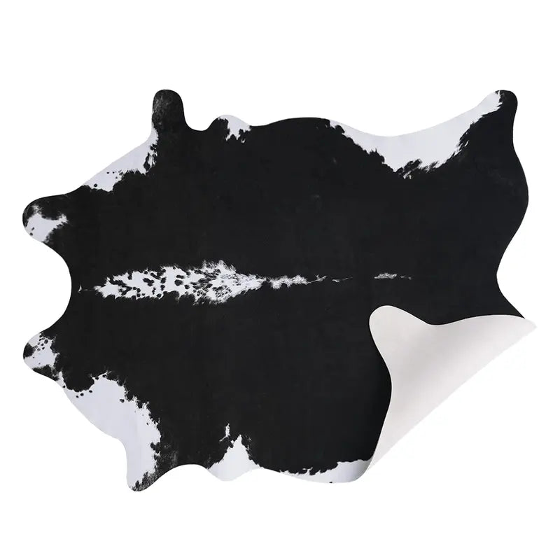 TWINNIS Premium Faux Cowhide Rug, Durable and Large Size Cow Print Rugs, Suitable for Bedroom Living Room Western Decor, Faux Fur Animal Cow Hide Carpet