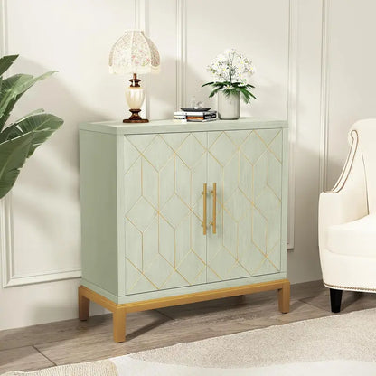 HLR Accent Cabinet with Doors, Modern Wooden Sideboard