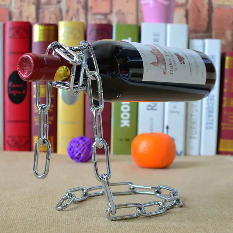 Wine Rack Decoration Suspended Iron Chain Red Wine Rack Living Room Wine Bottle European Restaurant Decoration Shelf Winecabinet