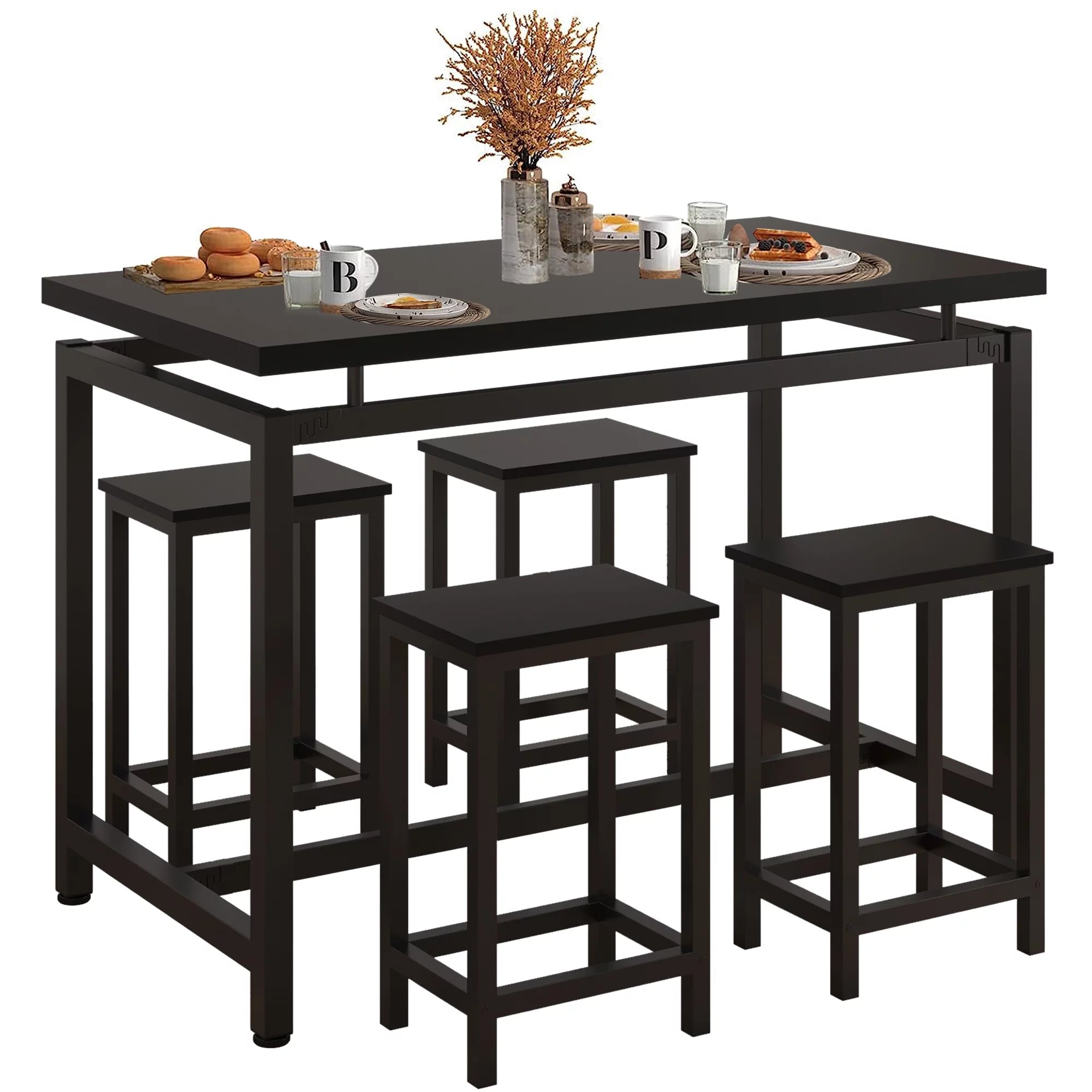 Counter Height Dining Set for 4 Set