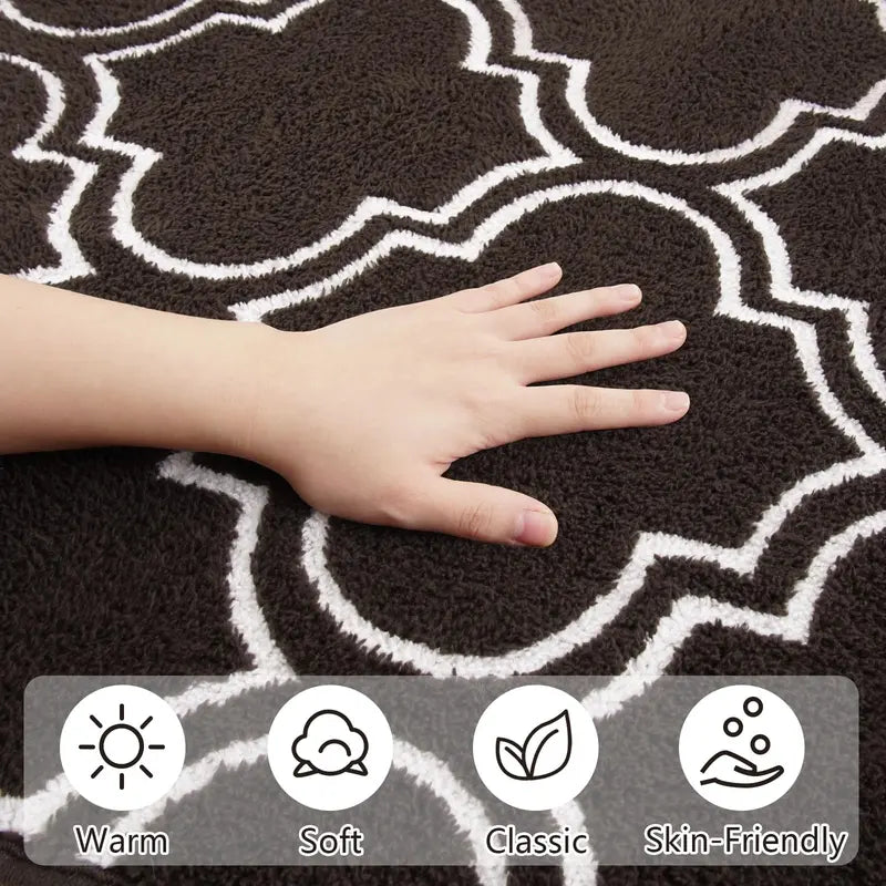 【Mother'S Day Gift】Twinnis Fluffy Indoor Area Rug, Soft Trellis Moroccan Rugs for Bedroom, Shag Modern Area Rug for Living Room Kids Room Nursery, Easy Clean, Geometry Home Decor Low Pile Carpet