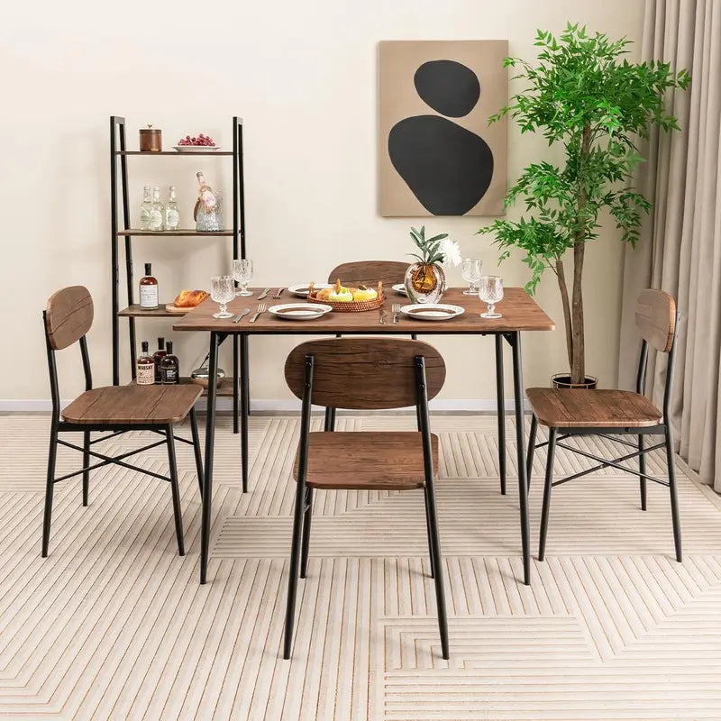 Giantex Dining Table Set, Kitchen Table, Dining Chairs