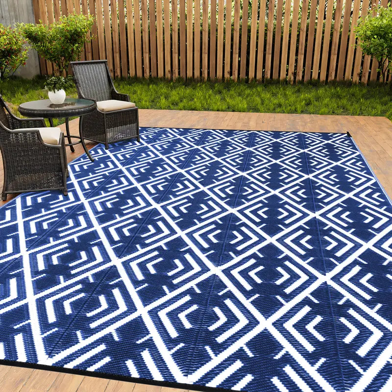 HUGEAR Outdoor Rug Mats, Large Waterproof Outdoor Area Rug