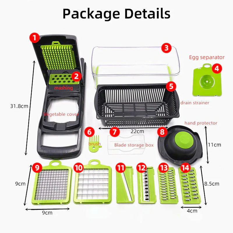 15-In-1 Vegetable Fruit Chopper Cutter