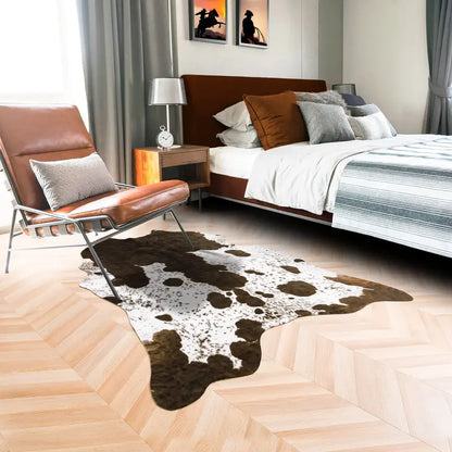 【Mother'S Day Gift】Twinnis Faux Cowhide Rug, Cute Cow Hide Rug for Living Room Bedroom Western Home Decor Faux Fur Cow Print Rugs