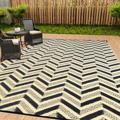 HUGEAR Outdoor Rug Mats, Large Waterproof Outdoor Area Rug