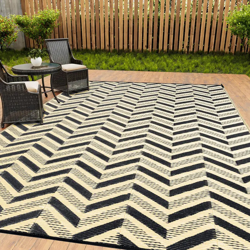 HUGEAR Outdoor Rug Mats, Large Waterproof Outdoor Area Rug