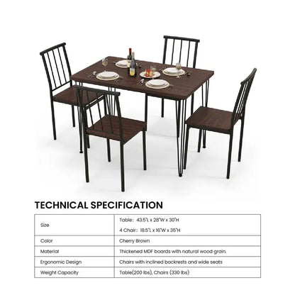 Giantex Dining Table Set, Kitchen Table, Dining Chairs