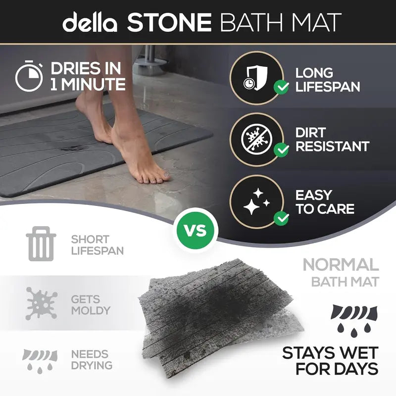 Della Premium Stone Bath Mat