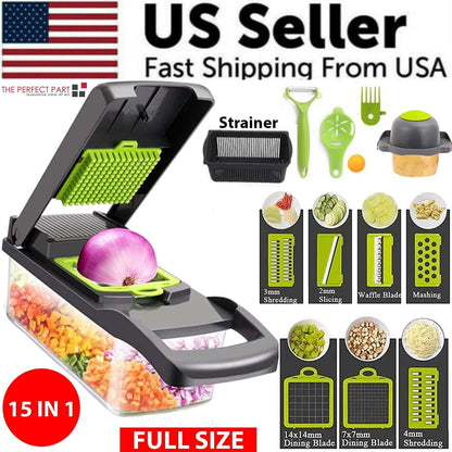 15-In-1 Vegetable Fruit Chopper Cutter