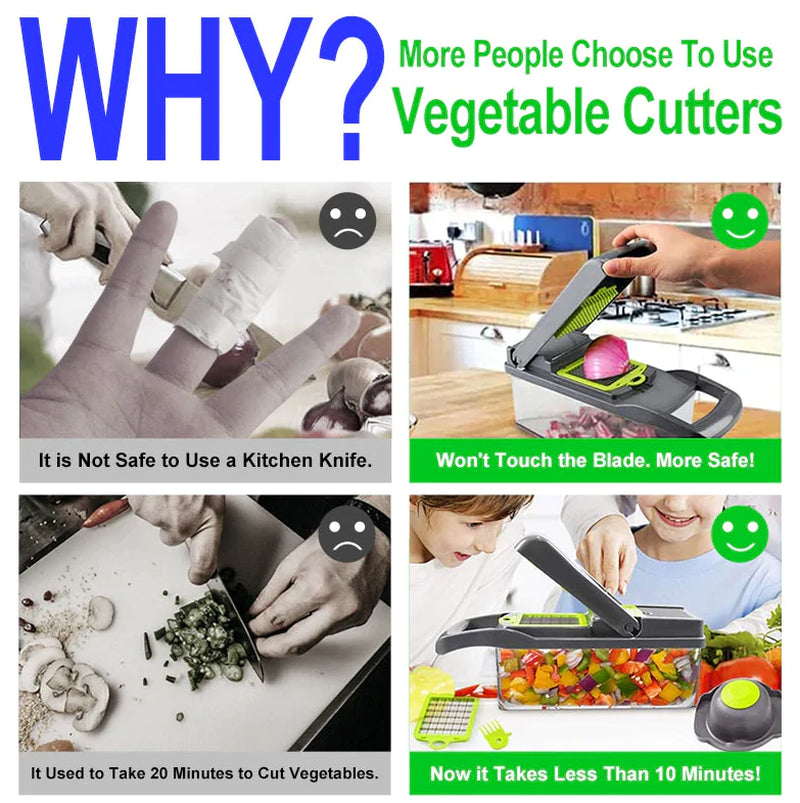 15-In-1 Vegetable Fruit Chopper Cutter