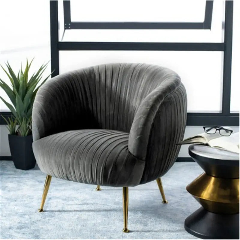 American Leisure Single Fabric Sofa Nordic Luxury Living Room Sofa Chair Modern Minimalist Apartment Sofa Single Armchair Sofa