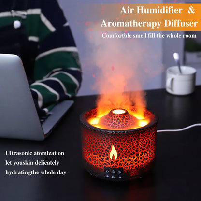 Vulkan Feuer Flamme Luftbefeuchter Aroma Diffusor Ätherisches Öl